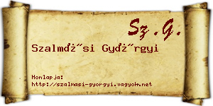 Szalmási Györgyi névjegykártya
